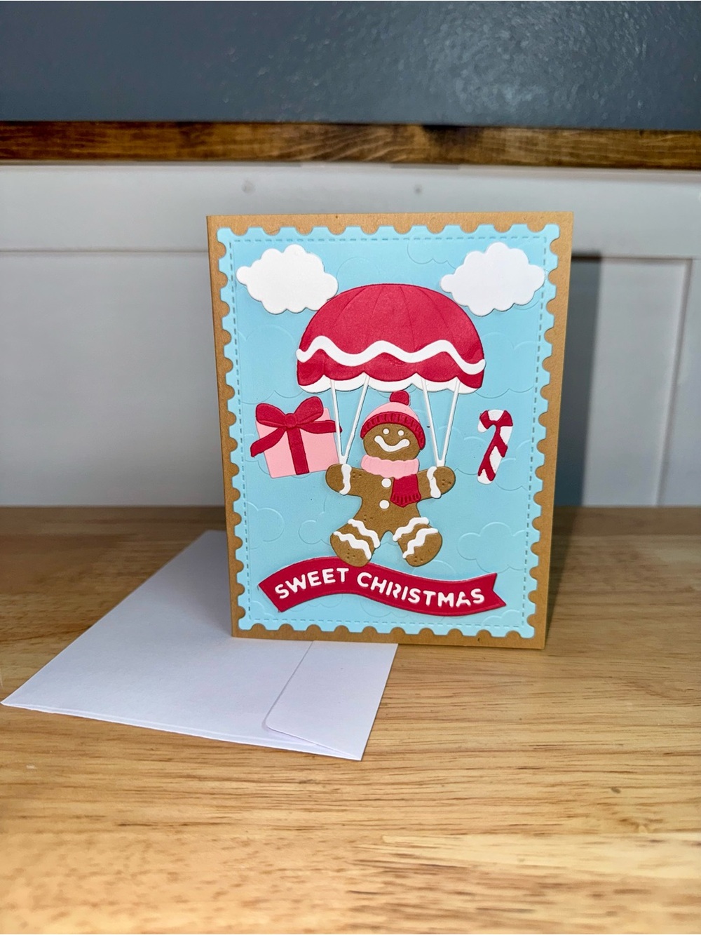 Sweet Christmas Gingerbread Card – Handmade Greeting Card